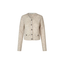 Andrea Knit Structure Cardigan, birch, Second Female