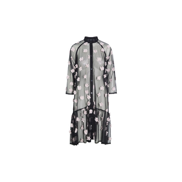 Blossom mesh kjole, svart/pale pink flower, BITTE KAI RAND