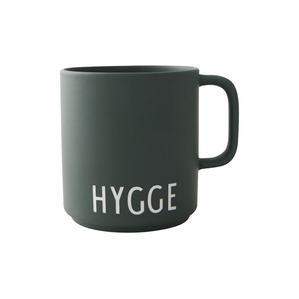 HYGGE favorittkopp med hank, dark green, Design Letters