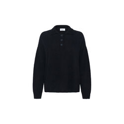 SivaMW Knit Polo Pullover, black, My Essential Wardrobe