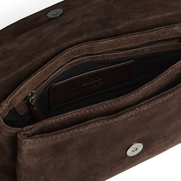 JulesMBG Crossbody Bag Suede, dark brown, Markberg