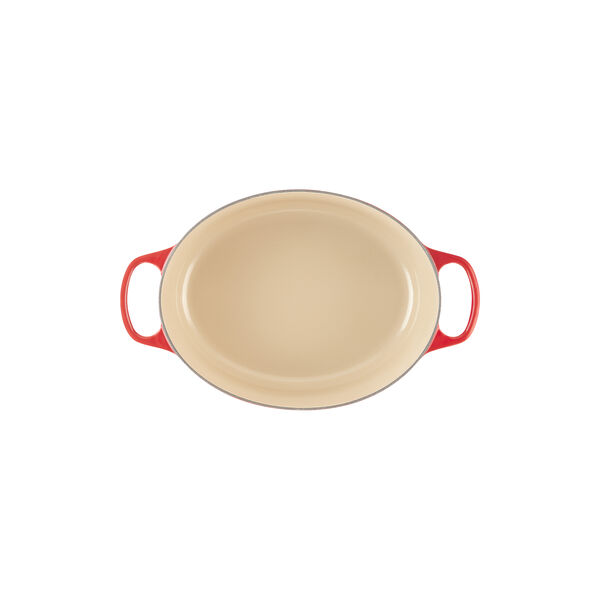 Signature st&oslash;pejern oval gryte &Oslash; 31 cm, cerise, Le Creuset
