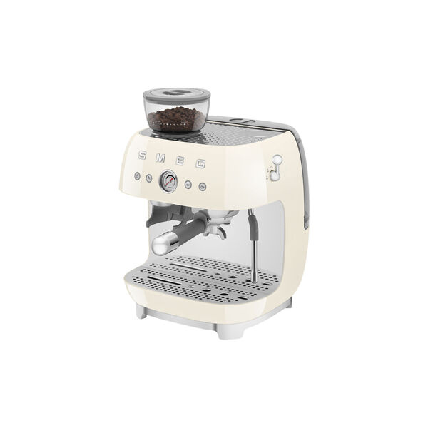 Kaffetrakter med kvern, krem, Smeg