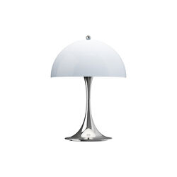 Panthella 250 Portable bordlampe, chrome opal blue grey, Louis Poulsen