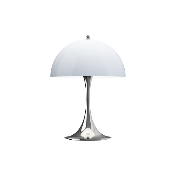 Panthella 250 Portable bordlampe, chrome opal blue grey, Louis Poulsen