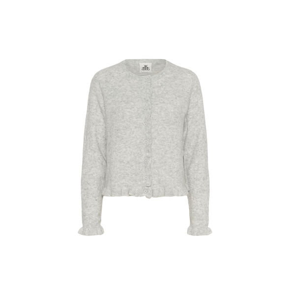 KBNoabelle Frill Cardigan, opal gray melange, Karen by Simonsen