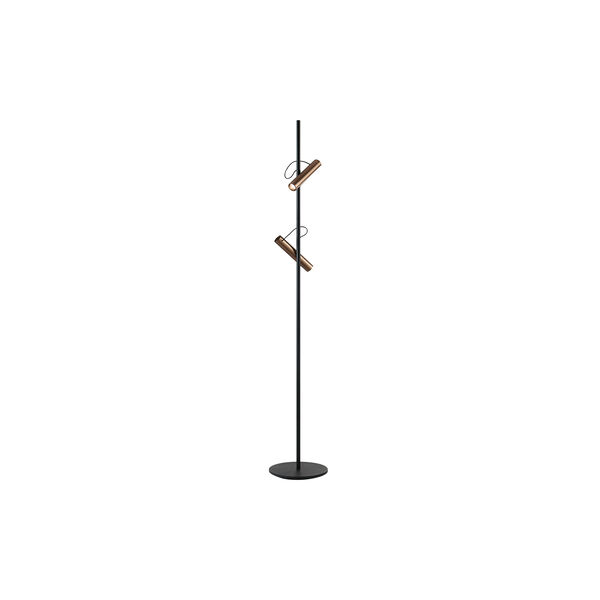 Spirit F1 gulvlampe, black/rose gold, LIGHT-POINT
