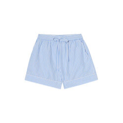 Organic Cotton Poplin pyjamasett, blue/white stripe, Lexington