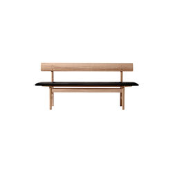 3171 The Mogensen Bench benk, oljet eik/omni black 301, Fredericia Furniture