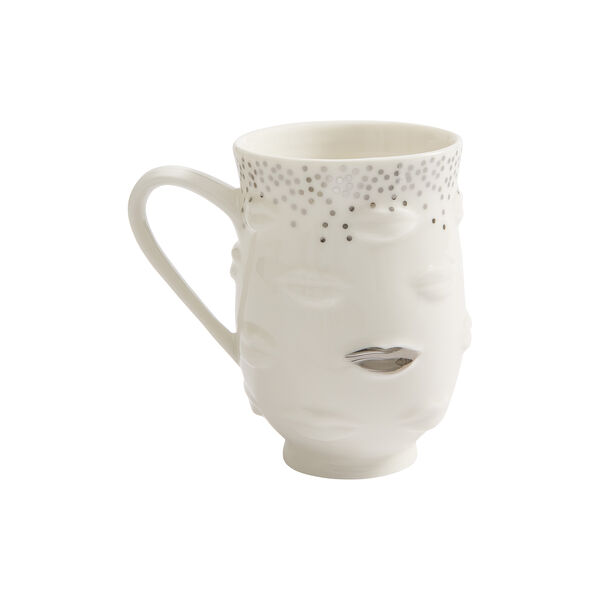 Sparkling Gala krus, white/silver, Jonathan Adler