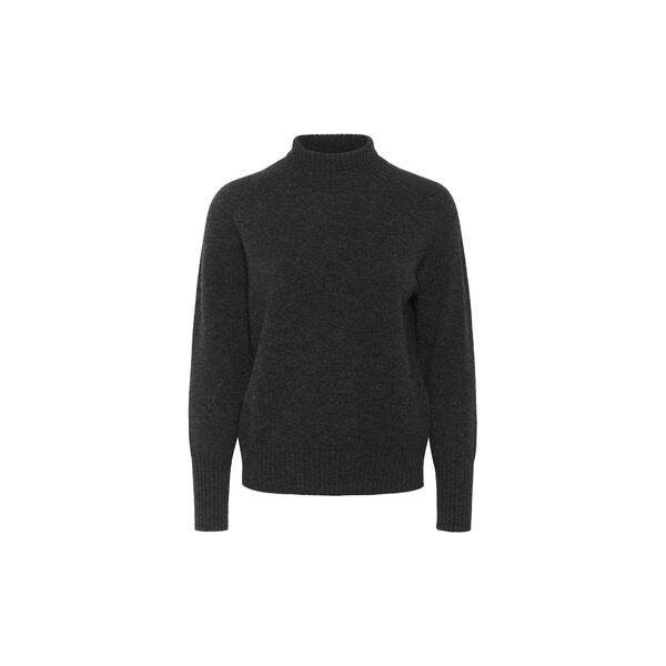 MWTracy Knit High Neck pullover, dark grey melange, My Essential Wardrobe