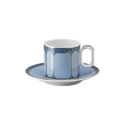 Signum Espresso kopp med underkopp, azur, Rosenthal x Swarovski