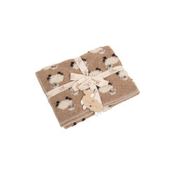 PECORELLA BEIGE Boiled wool pledd 75x100cm, Frati Home