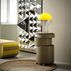Wire Table Lamp, yellow, Verpan