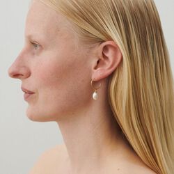 Ocean Dream &oslash;reringer, gull/hvit, Pernille Corydon Jewellery