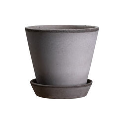 Julie RAW potte med underfat, grey, Bergs Potter