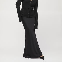 Bias Cut Maxi skirt, jet black, FWSS