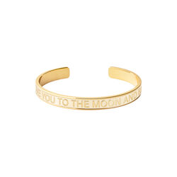 BANGLE MESSAGE armb&aring;nd, light gold/sand white, bangle up