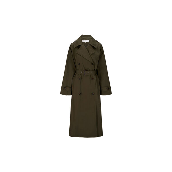 Aberdeen Trench Coat, armygrønn Aberdeen Trench Coat, armygrønn, Katrin Uri