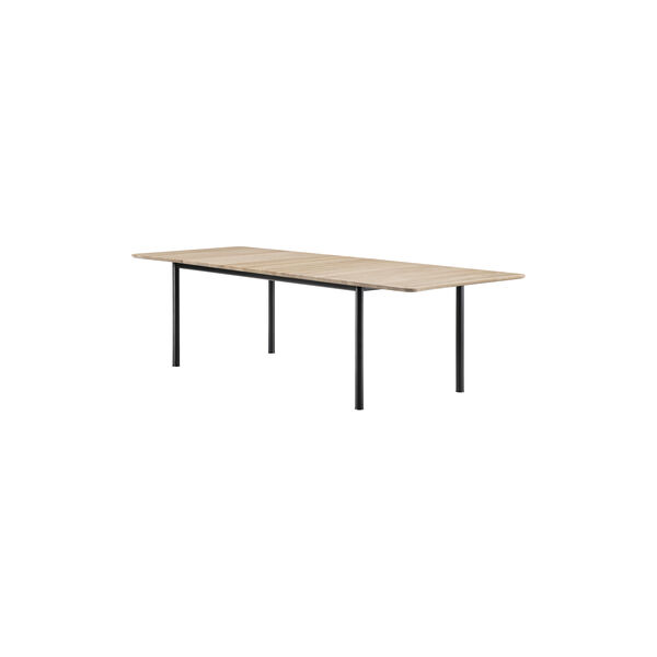 Plan Table Extendable, light oljet eik/svart, Fredericia Furniture