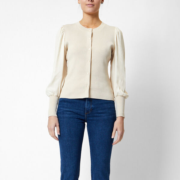 KRISTA MIX L/S cardigan, classic cream, French Connection