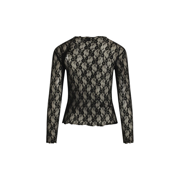 Stretch Lace Trutte lace bluse, black, Mads Nørgaard