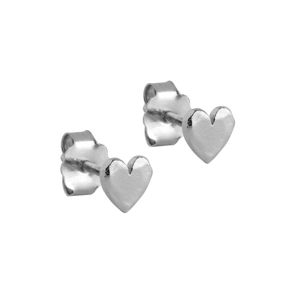 Heart Studs, s&oslash;lv, ENAMEL Copenhagen