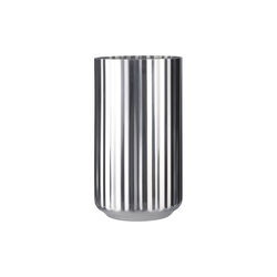 Lyngby Vase 15,5 cm, rustfritt st&aring;l, Lyngby Porcel&aelig;n