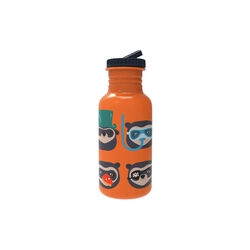 Stålflaske brillebjørn 500 ml, oransj, Blafre