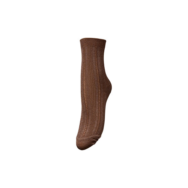 Glitter Drake sokker, mocha brown, Becksöndergaard