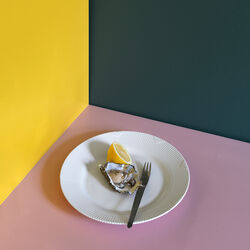 Hvit Elements tallerken, 26 cm, Royal Copenhagen