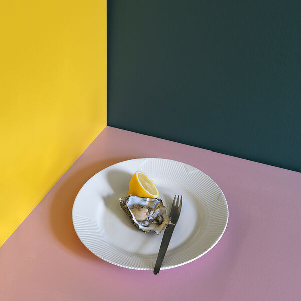 Hvit Elements tallerken, 26 cm, Royal Copenhagen