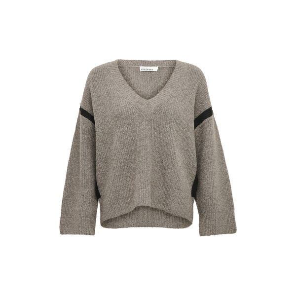 KirstenKB V-neck, walnut melange, Karen by Simonsen