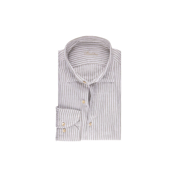 Fitted Body C72 RC Cuff Casual, gr&aring; stripe, Stenstr&ouml;ms