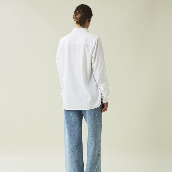 Sanna Organic Cotton Light Oxford skjorte, hvit, Lexington