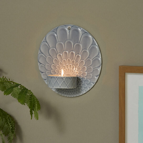 Pipanella Harlequin Vegghengt Telysholder | Blue/grey, Dottir Nordic Design
