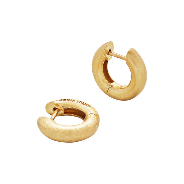 Bold Satin Hoops Small, gull Bold Satin Hoops Small, gull, Philippa Studios