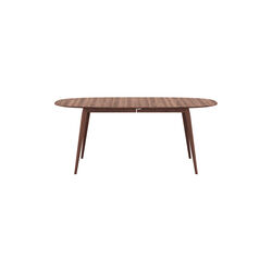 PLAYdinner Lam&eacute; Dining Table with Extension, natural oiled walnut, Bruunmunch Furniture