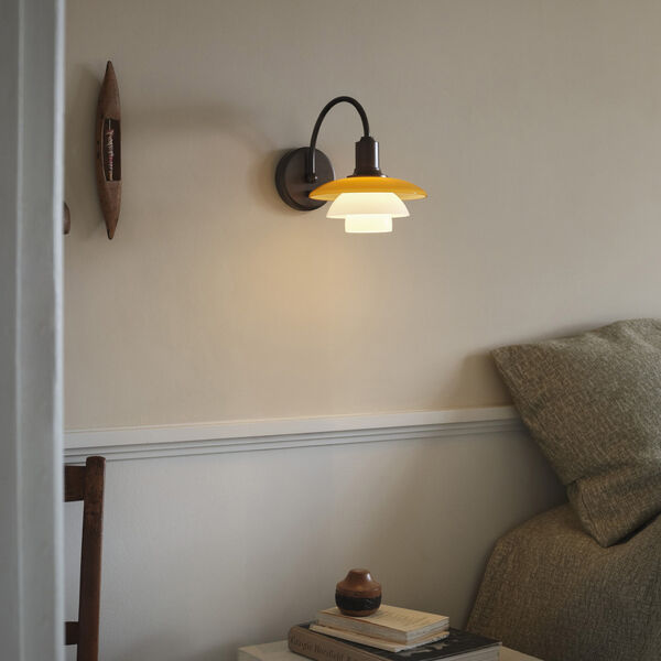 PH 2/2 Vegglampe Centenary Edition, amber/opal white, Louis Poulsen