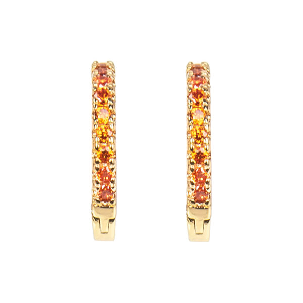 Emilia small hoops, orange, Emilia by Bon Dep