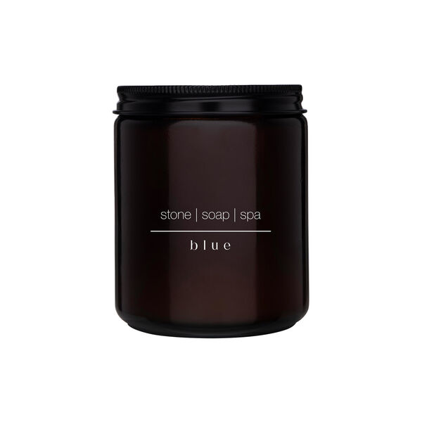 Duftlys, blue, Stone Soap Spa