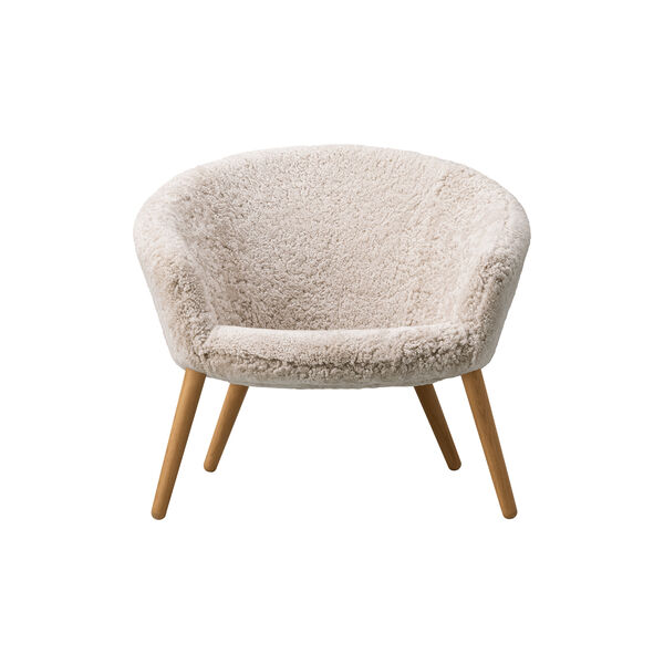 Ditzel loungestol, moonlight/oiled oak, Fredericia Furniture