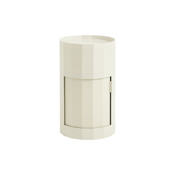 Facet kabinett inkl. føtter og hjul høy, eggshell, HAY