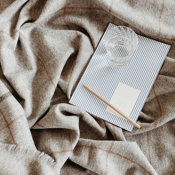 Square pledd, light green, ELVANG