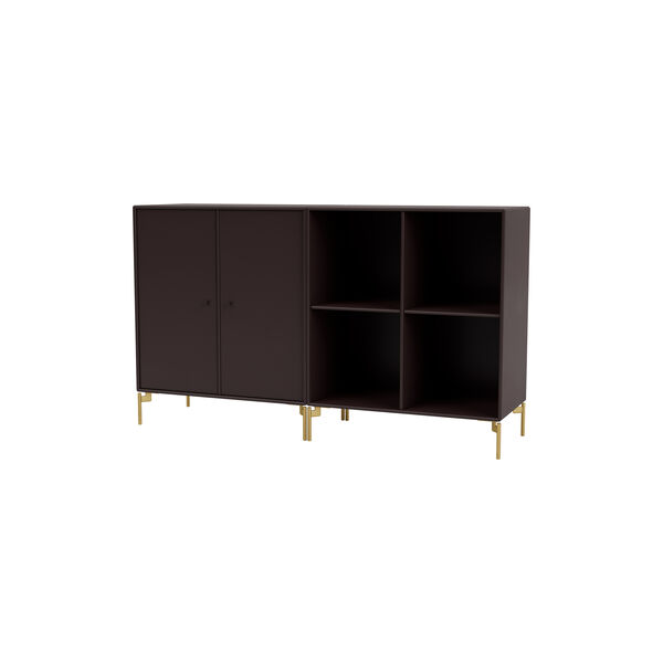 PAIR Classic bred skjenk med ben i messing, 160 balsamic, Montana Furniture