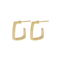 Max - Square Hoop Stud &oslash;reringer, gull, timi of Sweden