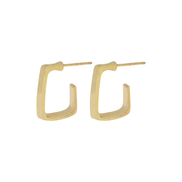 Max - Square Hoop Stud &oslash;reringer, gull, timi of Sweden
