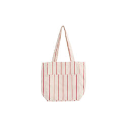 Outdoor Market Tote Bag, beige with red stripe, HAY