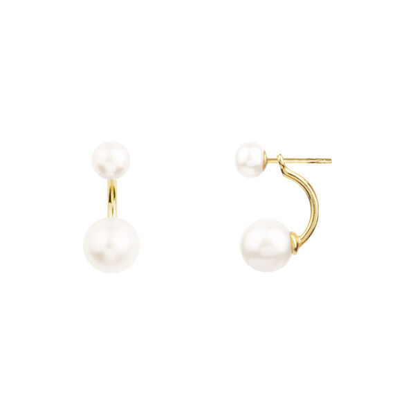 VENUS ARCH EARRINGS, gullbelagte/hvite, House of Vincent