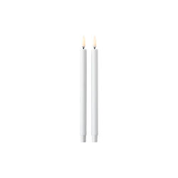 Stoff Nagel LED kronelys, hvit
